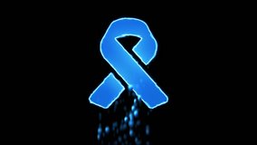 Liquid symbol ribbon appears with water droplets. Then dissolves with drops of water. Alpha channel black - Powered by Shutterstock - Get 15% off with code: PIKWIZARD15