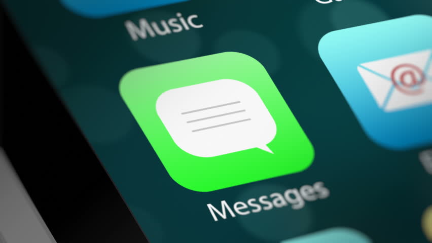 Close Up Shot of Message App Icon with Notifications and Incoming Massage Counter on Smart Phone Screen. New  Message Notification on Smart Phone Device. 
 Royalty-Free Stock Footage #1023265279