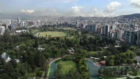 Quito/Ecuador.  Aerial view from Carolina park