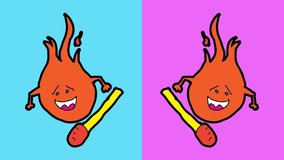 kids drawing pop art seamless background with theme of matches