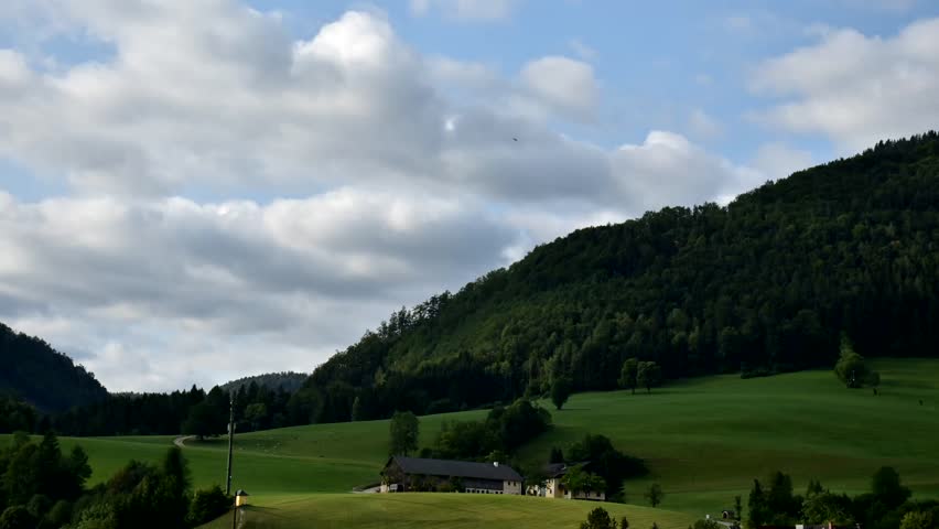 austria hills mountains clouds timelapse
