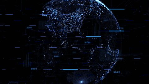 Global connection technology and business concept motion background