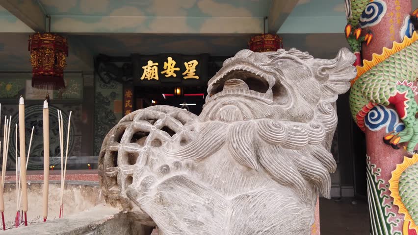 chinese joss stick in temple