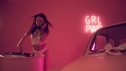 Sexy woman DJ 