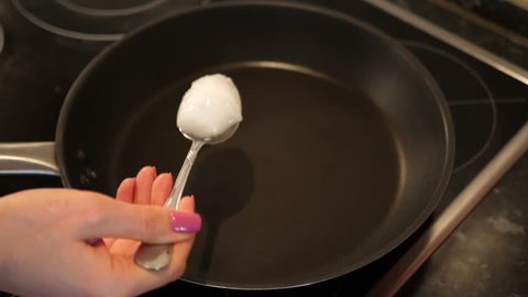Coconut oil frying pan 