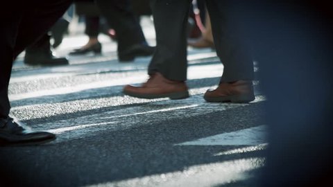Walking Japanese businessman