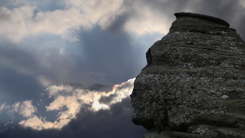 The Sphinx Rock (Sfinxul) in Bucegi Mountains, Romania