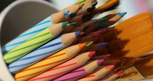 Macro shot of Color Pencils