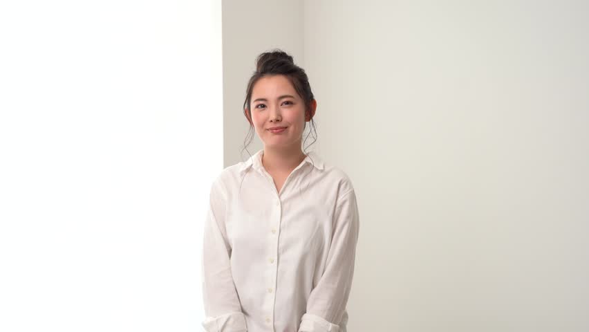 attractive asian woman bauty video footage