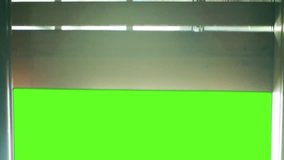 Window with Old Wooden Roller Shutters showing a Green Chroma Screen Background. You can replace Green Screen with any Image or Video you want with “Keying” Effect in After FXs. - Powered by Shutterstock - Get 15% off with code: PIKWIZARD15