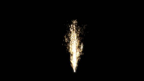 Spark Pyrotechnics sparkling fountain standing on the ground