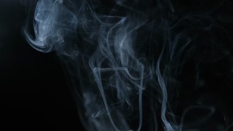 Real smoke on black background