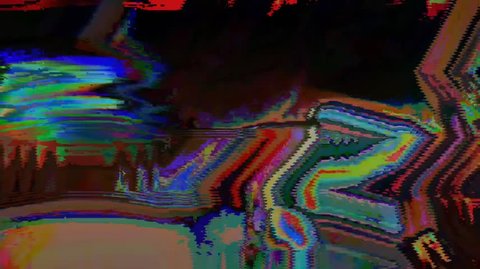 Digital pixel noise glitch art effect. Retro futurism 80s 90s dynamic wave style. Video signal damage with tv noise and old screen interference