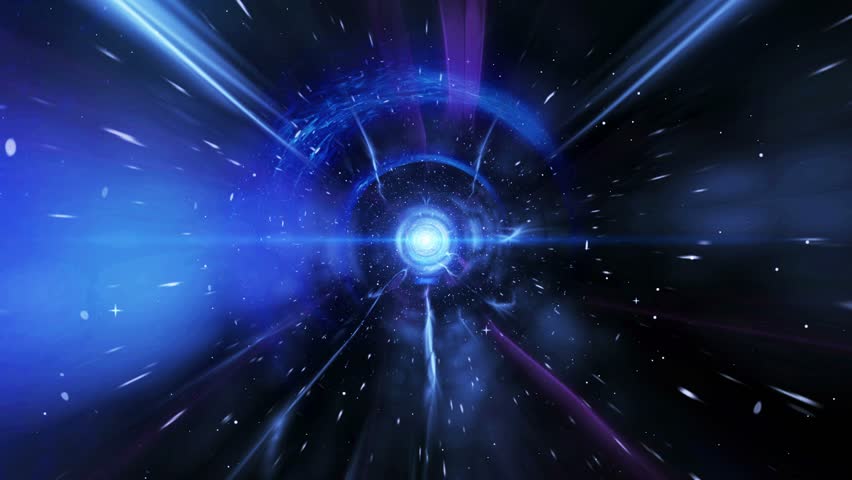 VJ Time vortex tunnel background.Wormhole though time and space.Seamless loop wormhole straight through time and space, warp straight ahead through this science fiction.