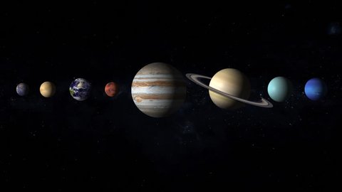 Our Solar System Consists Planets Mercury Stock Footage Video (100% ...