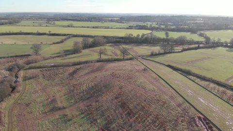 Hs2 High Speed Rail Route Warwickshire Stock Footage Video (100% ...