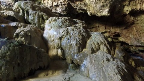 Kaklik Cave is in the Denizli province of Turkey and known as underground Pamukkale.