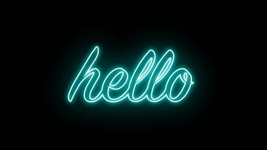 neon sign word 'hello' switch on Stock Footage Video (100% Royalty-free ...