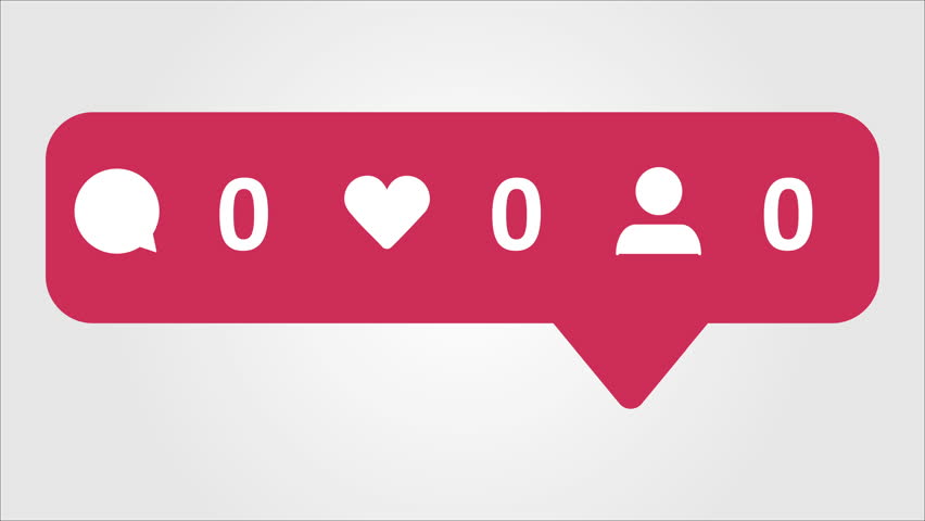 4K social media red Comments, Likes and Followers Counter, Shows Comments, Likes and Followers Over Time. | Shutterstock HD Video #1023625990