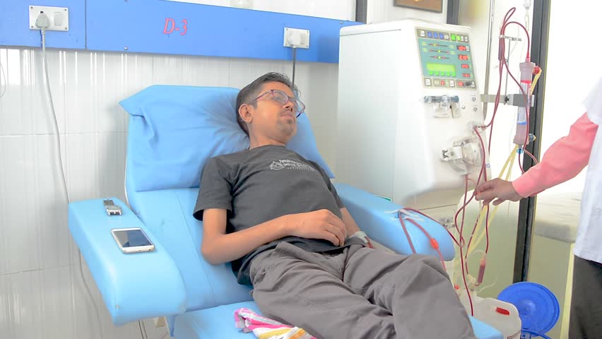 Indian patient getting Dialysis treatment - Mandvi, Gujarat - March 2017