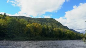Beautiful fall color of Jacques-Cartier National Park at Quebec, Canada