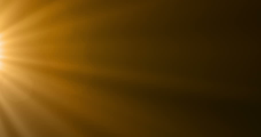 gold warm color bright lens flare rays flashes leak movement for transitions on black background, for movie titles and overlaying