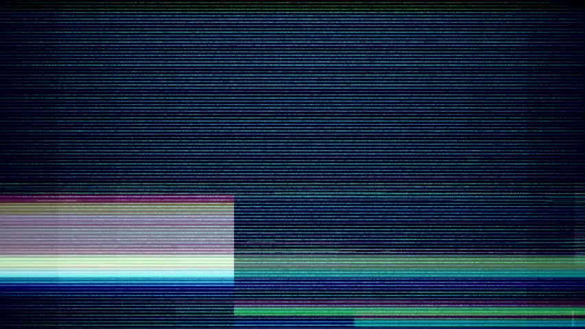 Glitch Noise Static Television Vfx. Stock Footage Video (100% Royalty