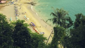 Thailand. Phuket island. Landscape with tropical beach. Video 4k