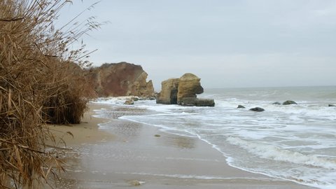 Black Sea. Small bay, large rocks