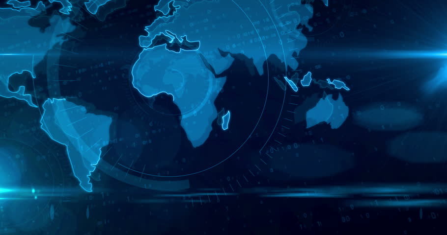 Global networking concept with world map. Looping and seamless tunnel abstract animation of globalisation, cyberspace and digital society. | Shutterstock HD Video #1023693550