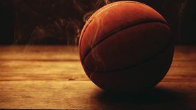 Basketball Ball wooden desk smoke