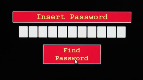 click red button FIND PASSWORD to generate random code to find the password