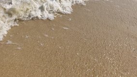 Ocean wave on the beach with 4K video