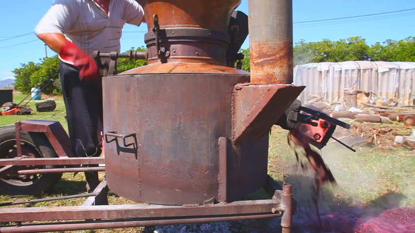 Making a homemade brandy. Traditional distillery for making brandy