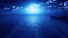 small boat full moon - Powered by Shutterstock - Get 15% off with code: PIKWIZARD15