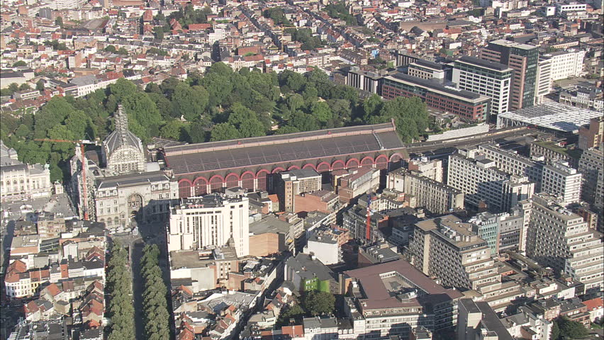 AERIAL Belgium-Central Station And Zoo Entrance 2007: Station at Antwerp