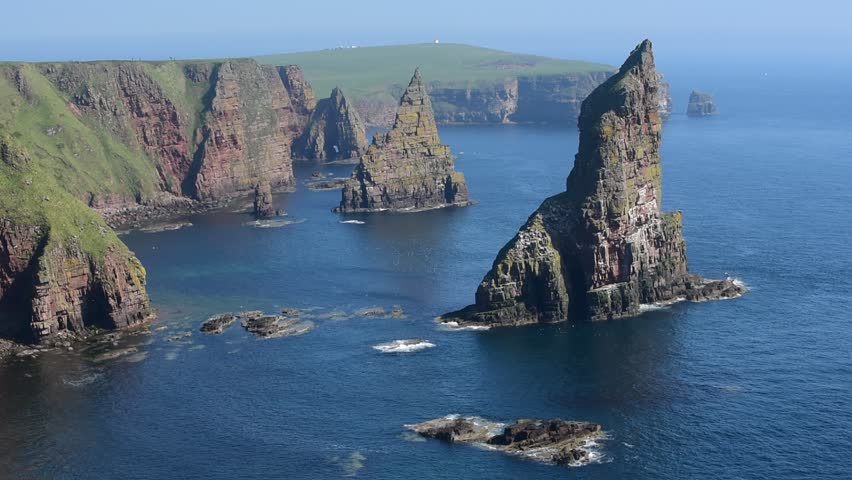 Duncansby Stacks, rock pinnacles at Duncansby Head, Caithness, Scottish Highlands, Scotland