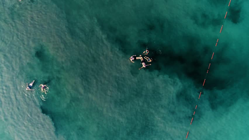 People float in the Dead Sea