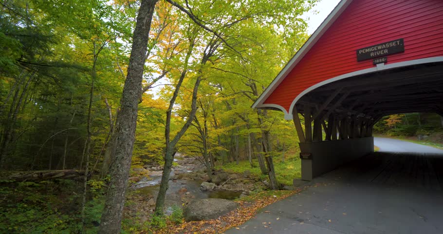 Covered Bridge in New Hampshire Franconia Notch National Forest