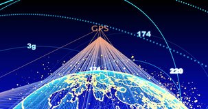 Digital data globe - abstract scientific technology data network surrounding planet earth conveying connectivity, complexity and data flood of modern digital age - Powered by Shutterstock - Get 15% off with code: PIKWIZARD15