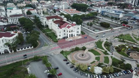 IPOH,Perak Malaysia - February 6, 2019 : Aerial view of City Hall building of IPOH ,located at at IPOH,PERAK MALAYSIA