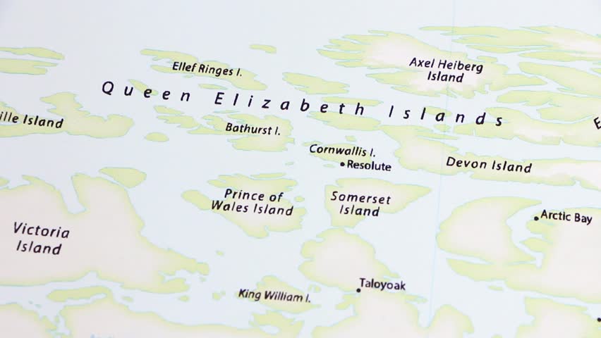 Queen Elizabeth Islands Map Part Canada Queen Elizabeth Islands On Stock Footage Video (100%  Royalty-Free) 1023809032 | Shutterstock