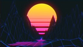 
Screensaver 80s style. Synthwave. Big orange sun in the middle. With glitch effects. You can run cyclists. - Powered by Shutterstock - Get 15% off with code: PIKWIZARD15