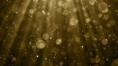 Particles gold bokeh glitter awards dust abstract background loop