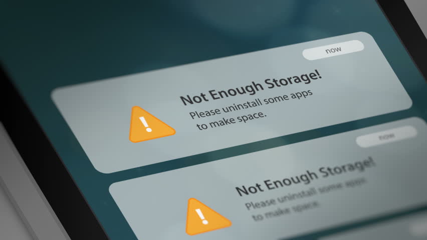 There is not enough storage to download. There is not enough storage to download