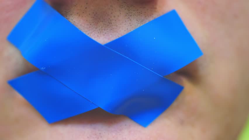 male-mouth-sealed-blue-tape-closeup-stock-footage-video-100-royalty