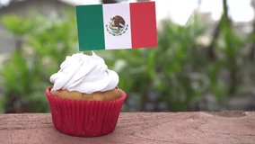 Cupcake with Mexico flag. Independence Day. Patriotic holiday - Powered by Shutterstock - Get 15% off with code: PIKWIZARD15