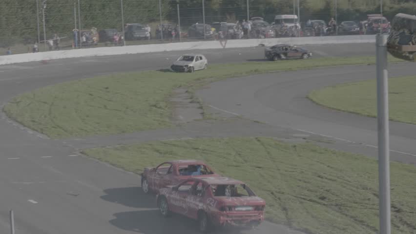 Demolition Derby Motorsport Racing and Crashing - Slow Motion - VLOG - Non Graded