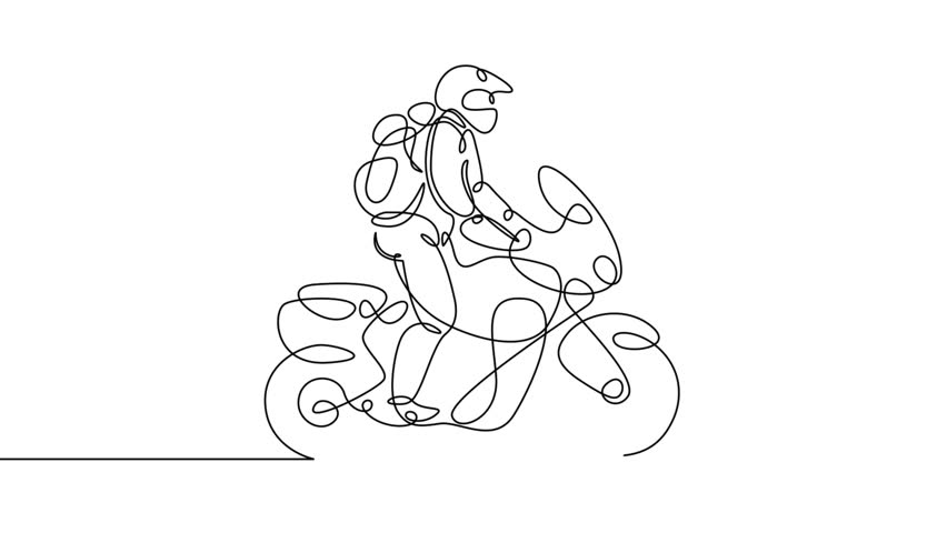 motorcycle simple drawing