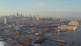 South Philadelphia waterfront district aerials